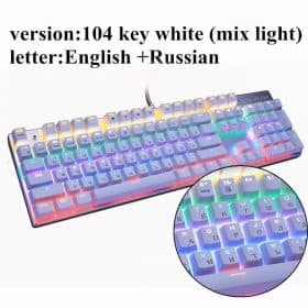 104 backlit white RU